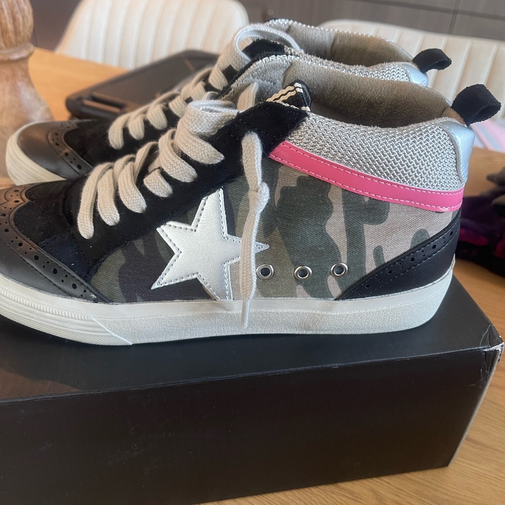 Camo high tops.